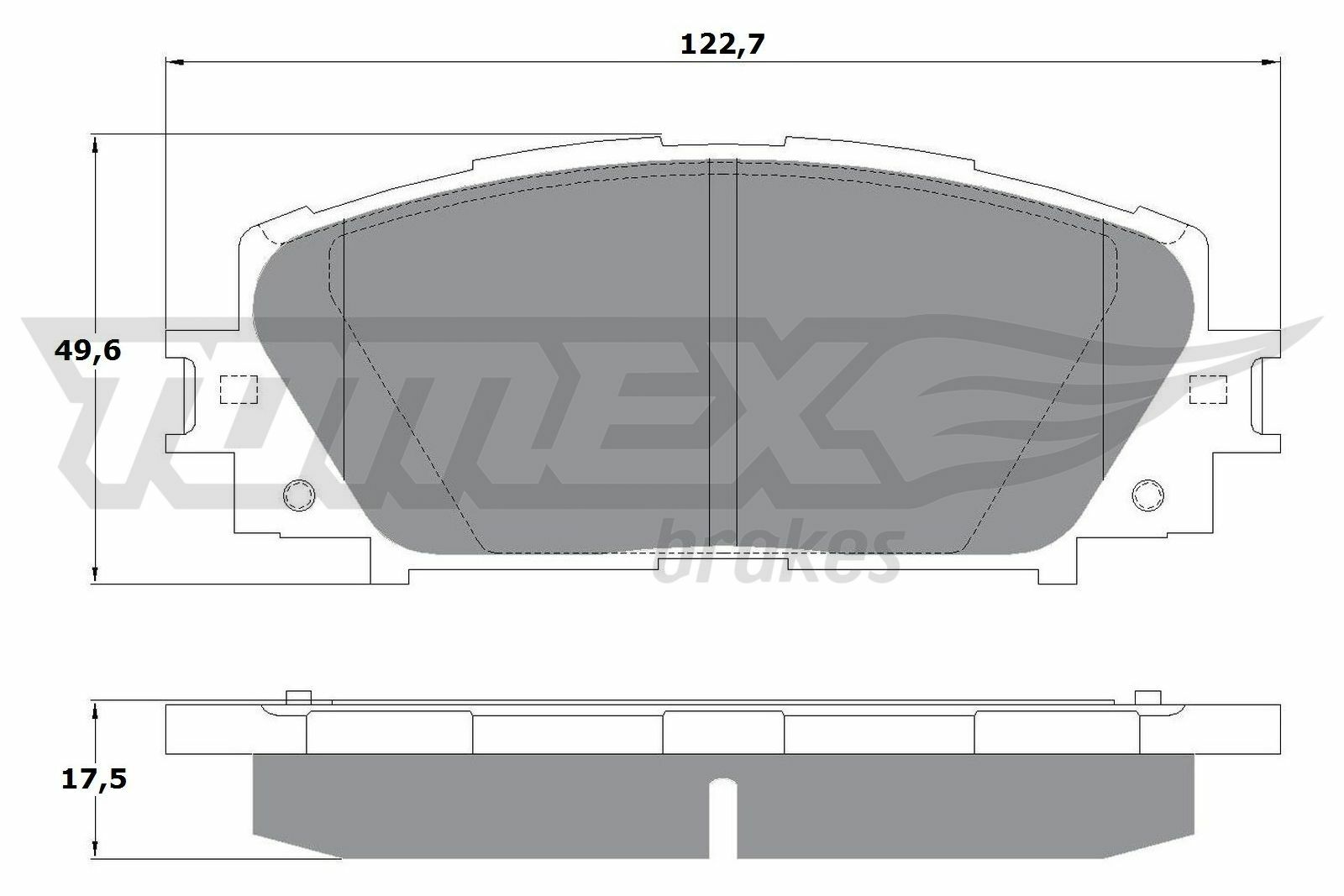 Sada brzdových destiček, kotoučová brzda TOMEX Brakes